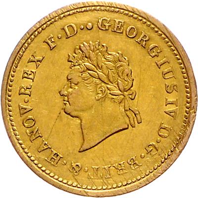 Braunschweig- CalenbergHannover, Georg IV. 1820-1830, GOLD - Münzen und Medaillen