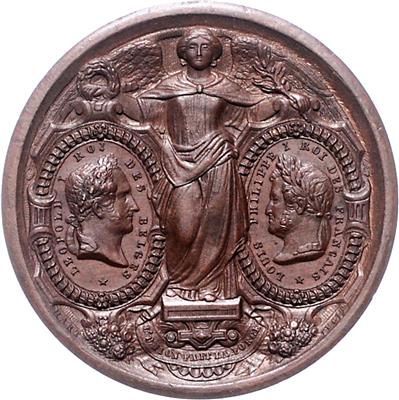 Leopold I. 1830-1865, Eisenbahn Brüssel- Paris - Coins and medals
