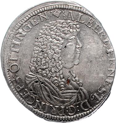 Öttingen, Albert Ernst 1659-1683 - Mince a medaile