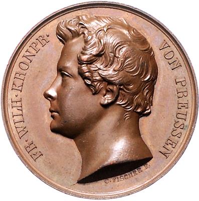 Preussen, Kronprinz Friedrich Wilhem (IV.) (1795-) 1840-1861 - Coins and medals