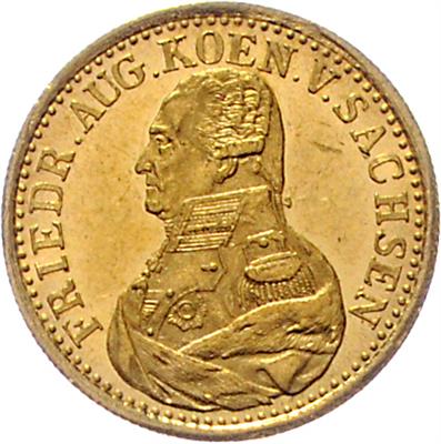 Sachsen, Friedrich August I. 1806-1827, GOLD - Münzen und Medaillen