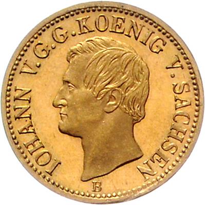 Sachsen, Johann 1854-1873, GOLD - Mince a medaile
