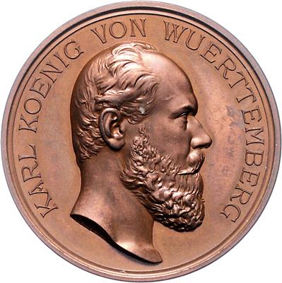 Württemberg, Karl 1864-1891 - Mince a medaile