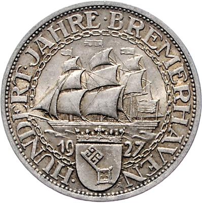(2 Stk.) 3 RM 1926 A. Lübeck, - Monete e medaglie