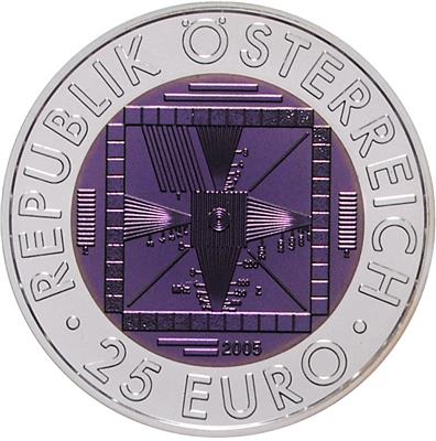 Bimetall Niobmünze 50 Jahre Fernsehen - Mince a medaile