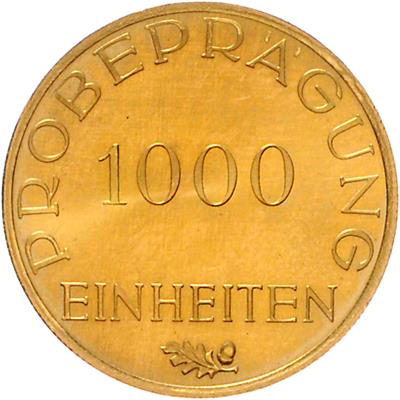 Einheitenprobe Medailleur Welz GOLD - Monete e medaglie