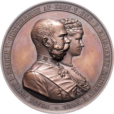 Silberhochzeit Kaiser Franz J. I. und Elisabeth von Bayern - Mince a medaile