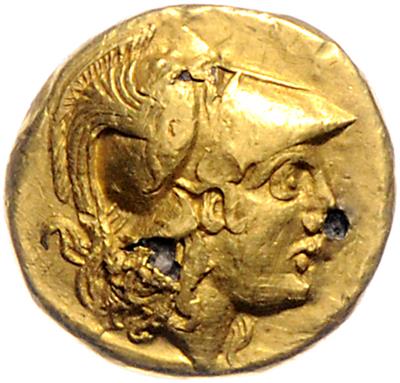 Alexander III. 336-323, zeitgenössische Imitation, GOLD mit Metallkern - Monete, medaglie e cartamoneta