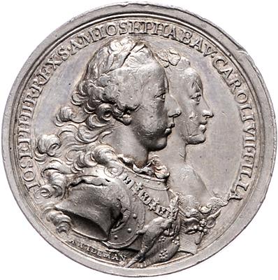 Josef II./ Vermählung mit Maria Josepha von Bayern 1765 - Coins, medals and paper money