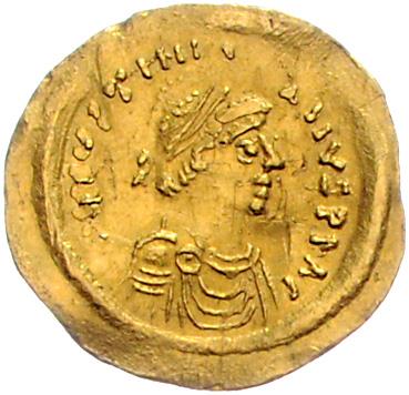 Justinianus I. 527-565 GOLD - Münzen, Medaillen und Papiergeld