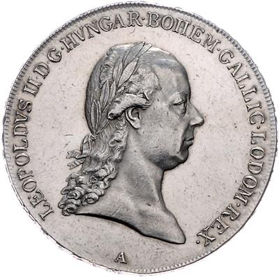 Leopold II., als König von Ungarn und Böhmen - Münzen, Medaillen und Papiergeld