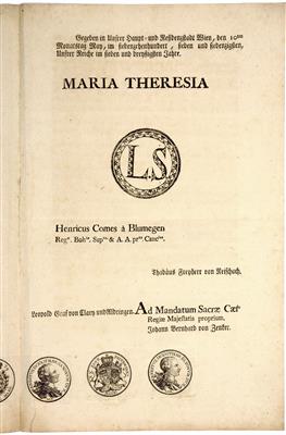 Maria Theresia, Münzverruf (Annahmeverbot) - Münzen, Medaillen und Papiergeld