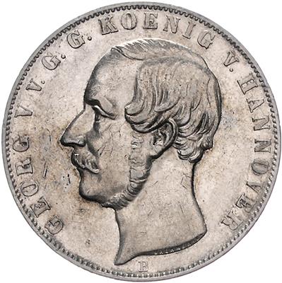 Hannover, Georg V. 1851-1866 - Münzen, Medaillen und Papiergeld