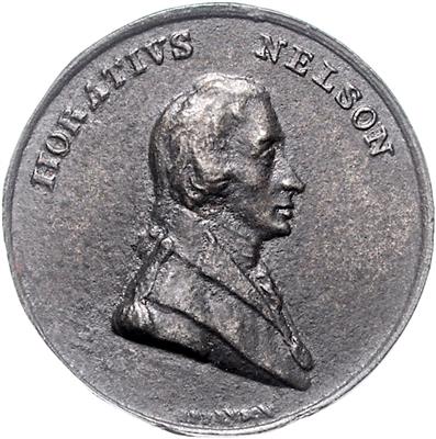 Horatio Nelson, britischer Admiral *1758, +1805 - Mince, medaile a papírové peníze