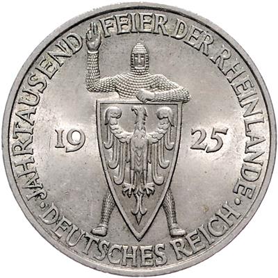 Jahrtausendfeier der Rheinlande - Mince, medaile a papírové peníze