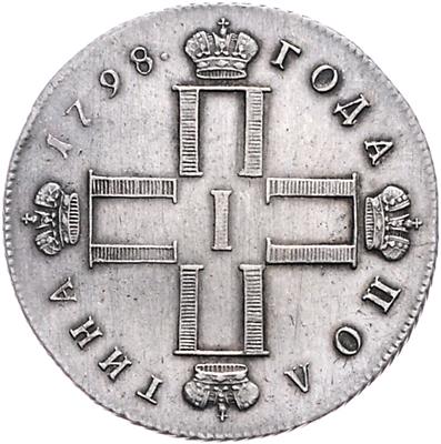 Paul I. Petrovic 1796-1801 - Münzen, Medaillen und Papiergeld
