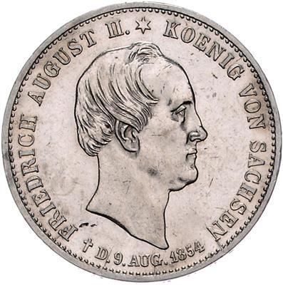 Sachsen, Friedrich August II.1836-1854 - Coins, medals and paper money