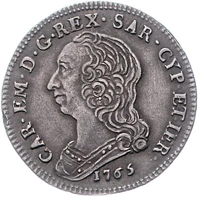 Sardinien, Carlo Emanuele III. 1730-1773 - Münzen, Medaillen und Papiergeld
