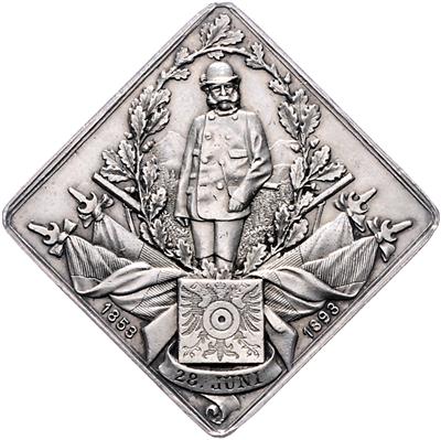 40jähriges Jubiläum der k. k. Privilegierten Schützenkompagnie in St. Pölten am 28. Juni 1893 - Münzen, Medaillen und Papiergeld