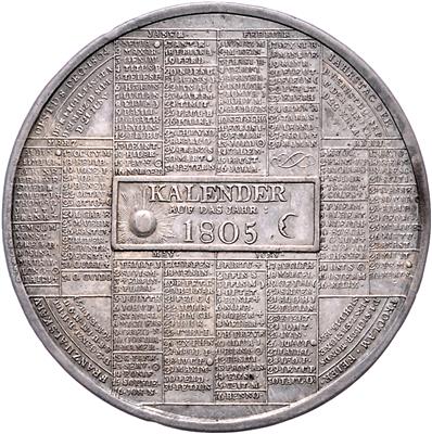 AR Kalendermedaille auf das Jahr 1805, - Mince, medaile a papírové peníze