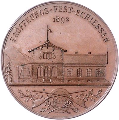 Eröffnungs Festschießen des Schützenvereins in Mährisch Ostrau 1892 - Monete, medaglie e cartamoneta