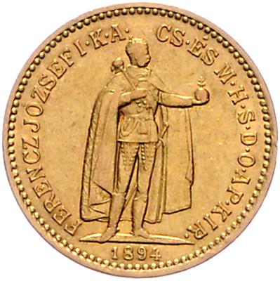 Franz Josef I. GOLD - Münzen, Medaillen und Papiergeld