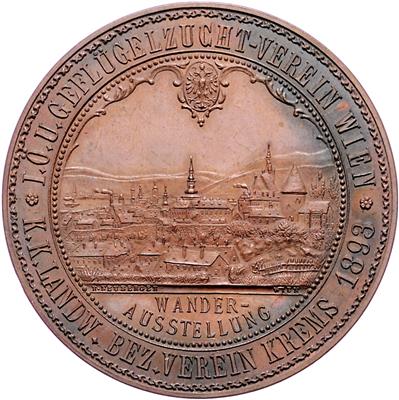 I. öst. ungarischer Geflügelzuchtverein Wien - Mince, medaile a papírové peníze