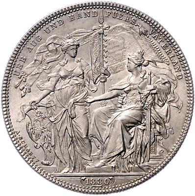 I. österreichisches Bundesschießen in Wien vom 18. bis 25. Juli 1880 - Coins, medals and paper money