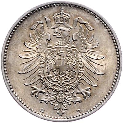 1 Mark 1886 D, München. J 9; =5,55 g= II+ - Monete, medaglie e cartamoneta