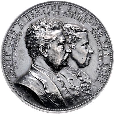 Adolf und Albertine Bachofen von Echt - Mince, medaile a papírové peníze