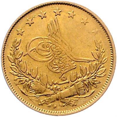Osmanisches Reich, Abdul Aziz 1861-1876 GOLD - Münzen, Medaillen und Papiergeld