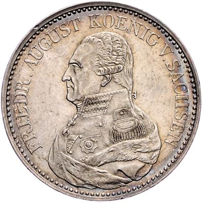 Sachsen, Friedrich August I. 1806-1827 - Münzen, Medaillen und Papiergeld
