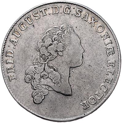 Sachsen, Friedrich August III. 1763-1827 - Coins, medals and paper money