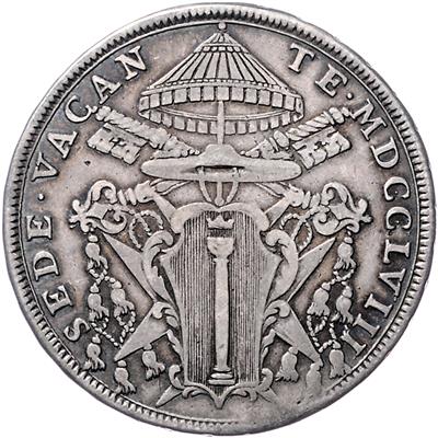 Sedisvakanz 1758 - Mince, medaile a papírové peníze