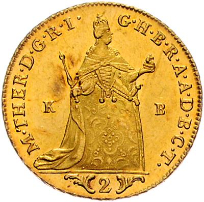 Maria Theresia, GOLD - Münzen, Medaillen und Papiergeld