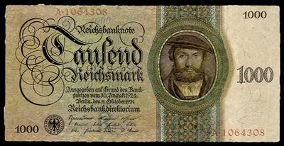 1000 Reichsmark 1924 - Münzen, Medaillen und Papiergeld