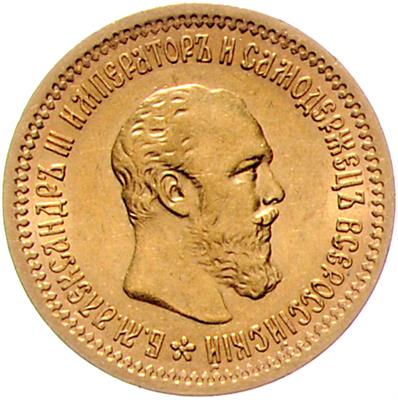 Alexander III. 1881-1894, GOLD - Mince, medaile a papírové peníze