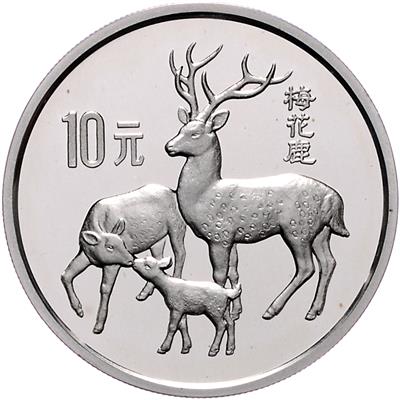 China, Volksrepublik- Tiere - Mince, medaile a papírové peníze