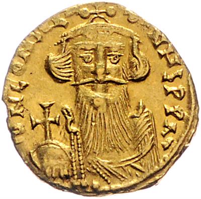 Constans II. 641-668, GOLD - Münzen, Medaillen und Papiergeld