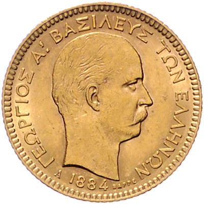 Georg I. 1863-1913, GOLD - Münzen, Medaillen und Papiergeld