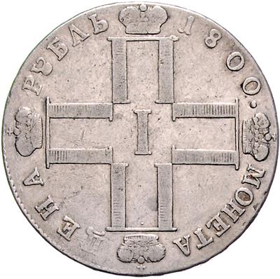 Paul I. 1796-1801 - Mince, medaile a papírové peníze