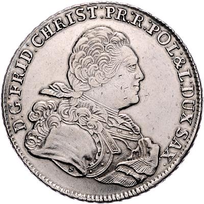 Sachsen, Friedrich Christian 1763 - Münzen, Medaillen und Papiergeld