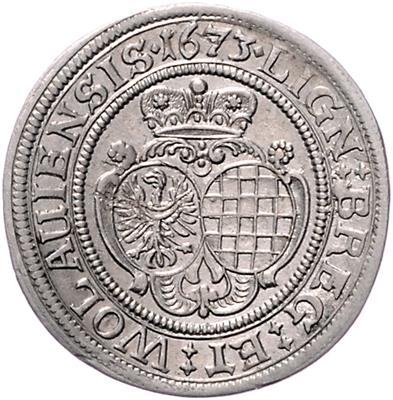 Schlesien- Liegnitz- Brieg, Regentin Louise von Anhalt 1673-1674 - Coins, medals and paper money