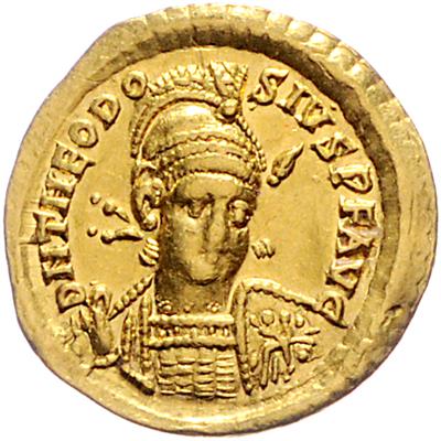 Theodosius II. 408-450, GOLD - Mince, medaile a papírové peníze