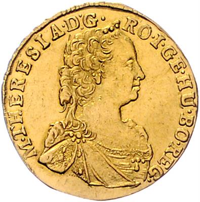 Maria Theresia, GOLD - Mince, medaile a papírové peníze