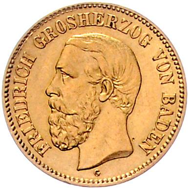 Baden, Friedrich 1852-1907, GOLD - Coins, medals and paper money