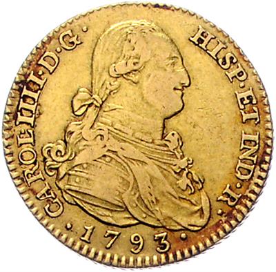 Carlos IV. GOLD - Münzen, Medaillen und Papiergeld
