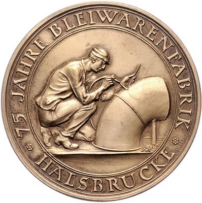 Halsbrücke, 75 Jahre Bleiwarenfabrik - Münzen, Medaillen und Papiergeld