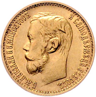 Nikolaus II. 1894-1917 GOLD - Münzen, Medaillen und Papiergeld