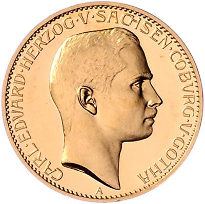 Sachsen- Coburg- Gotha, Karl Eduard 1900-1918, GOLD - Monete, medaglie e cartamoneta